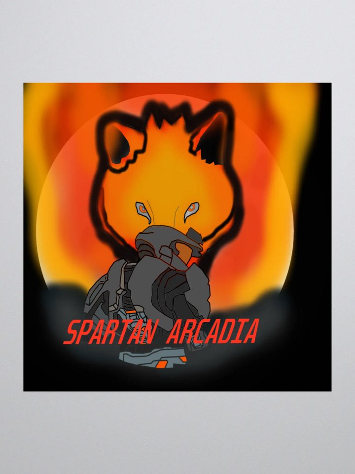 Custom Fire wolf Spartan Arcadia kisscut sticker vinyl product image (2)
