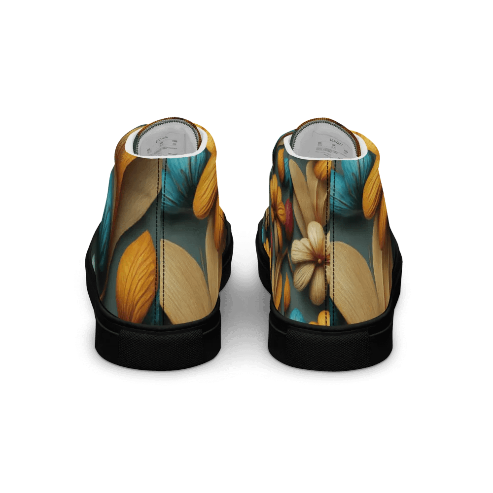 3D Floral Design _ Calceonova Streetwear _ Woman High-Top Sneakers product image (6)