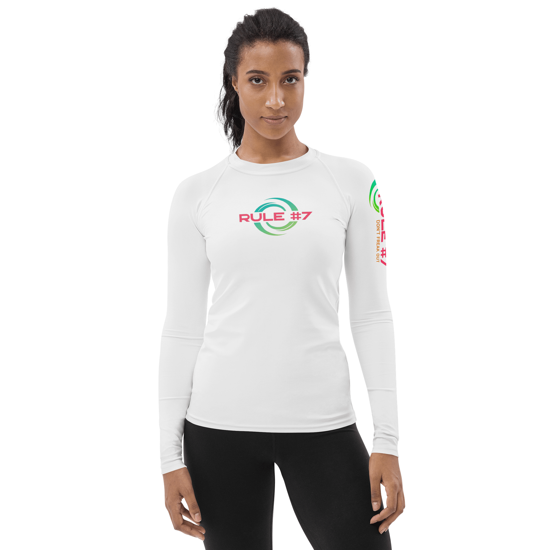 Rule #7 Women's Rash Guard White Surf product image (1)