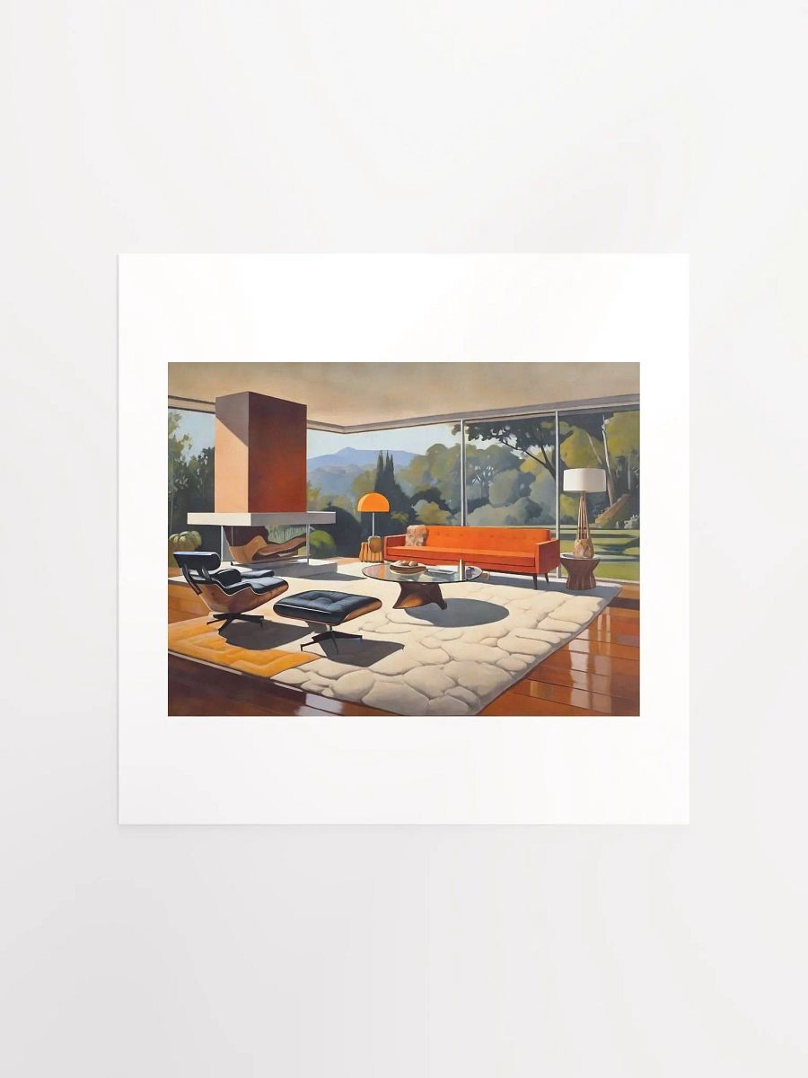 Midcentury Modern Living Room With A View - Print product image (2)