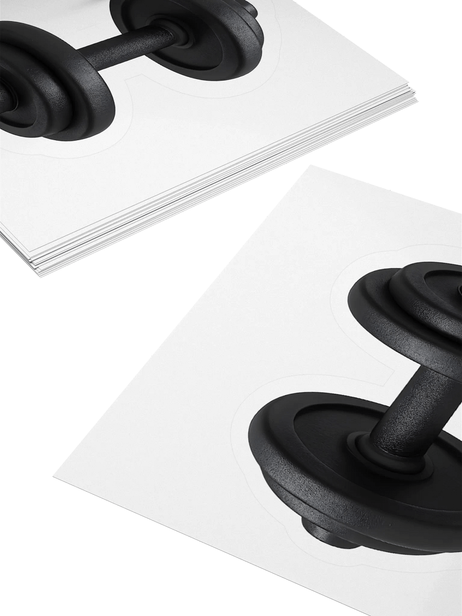 Black Matte Dumbbell Sticker product image (4)
