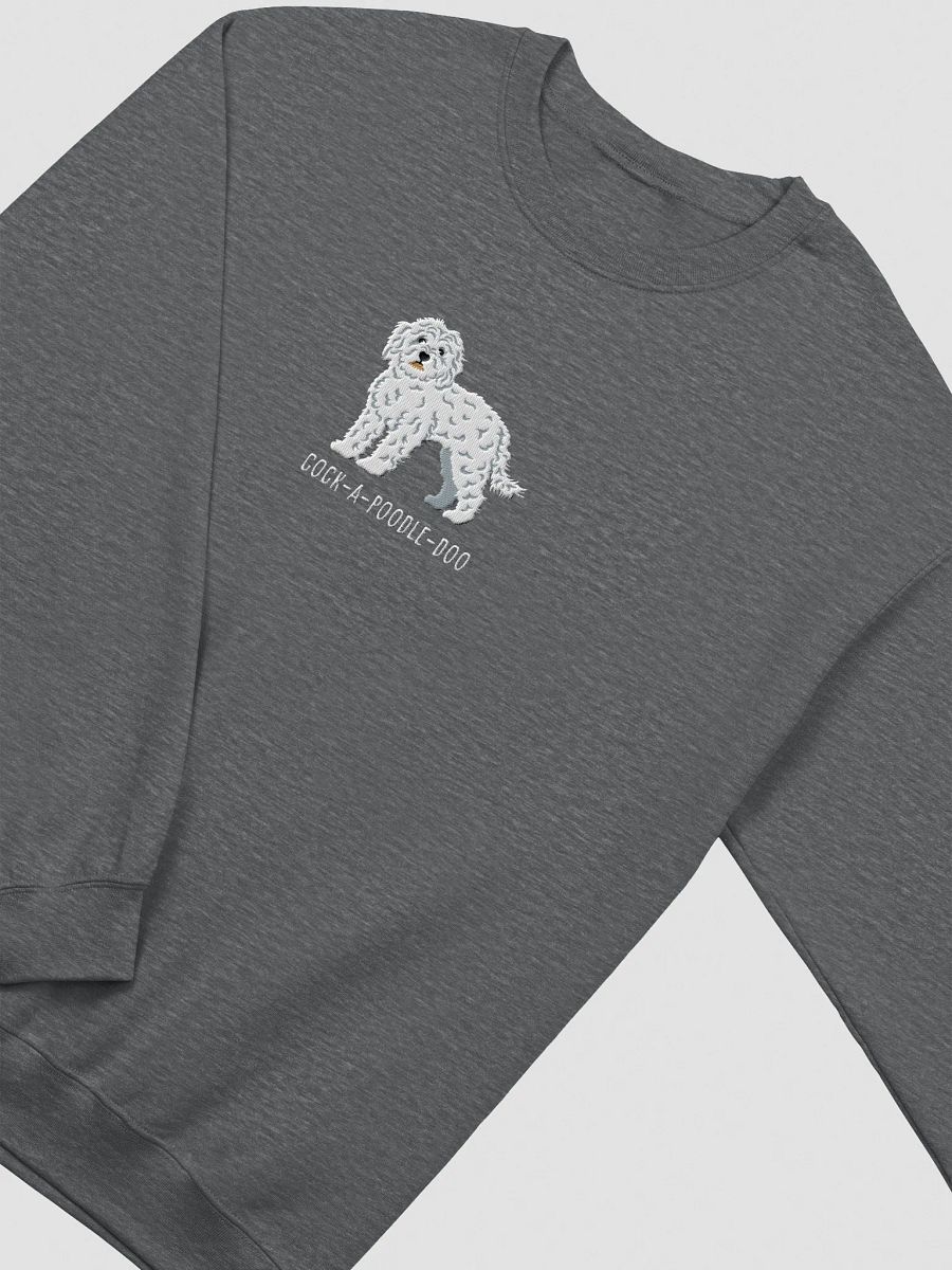 Cock-A-Poodle-Doo Sweatshirt (Embroidered) of a Cockapoo(White) product image (9)