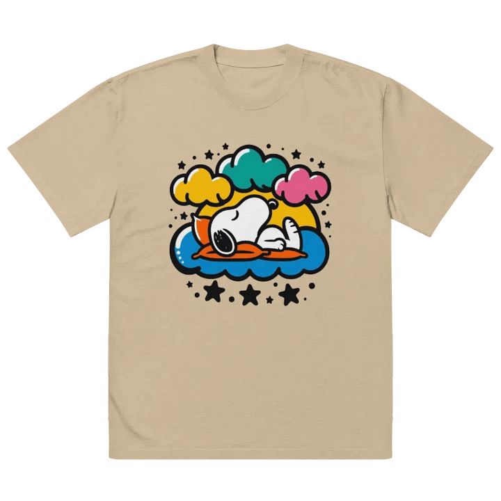 Dreamy Dog Clouds Oversized T-Shirt product image (2)