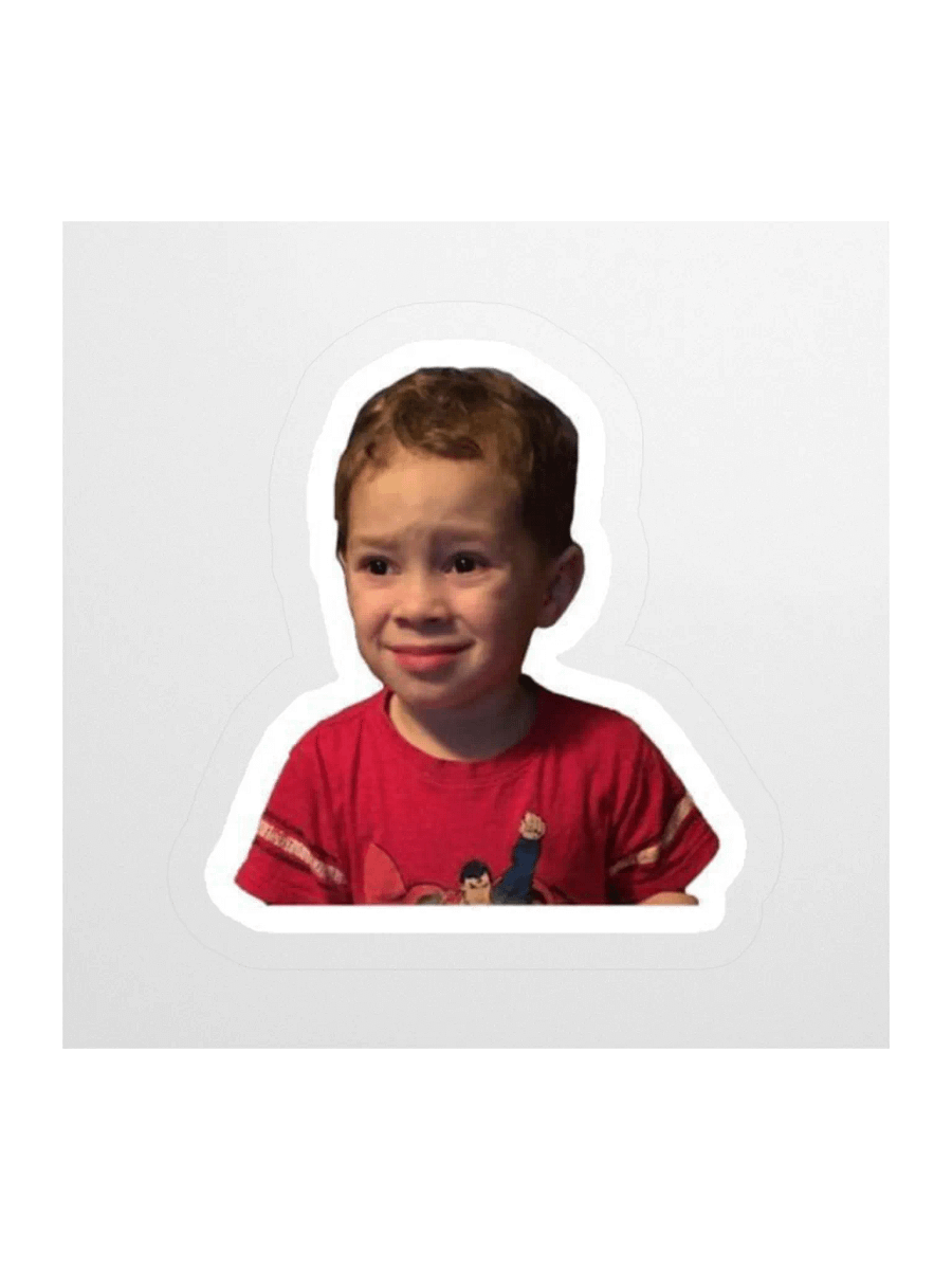 Confused Kid Kiss Cut Stickers product image (3)