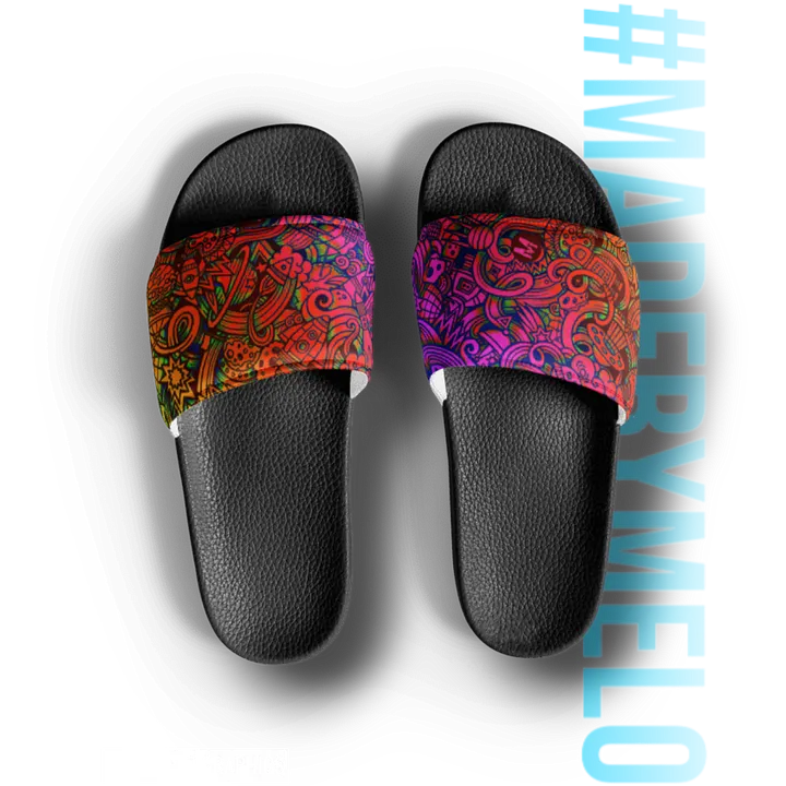Rainbow Space Scribble - Men's Slides | #MADEBYMELO product image (2)