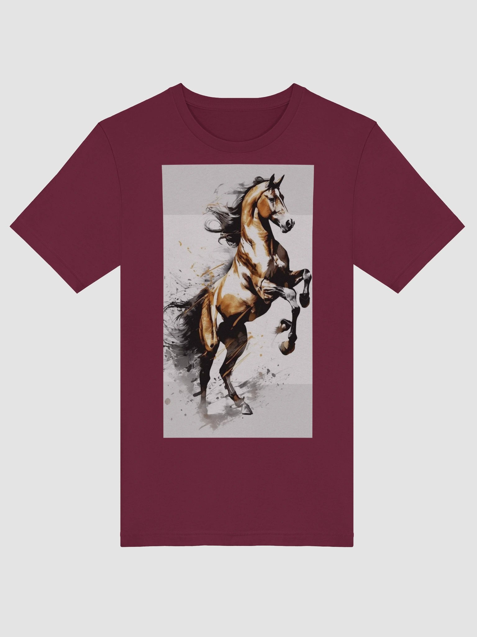 Dynamic Brushstroke Horse Art T-Shirt product image (3)