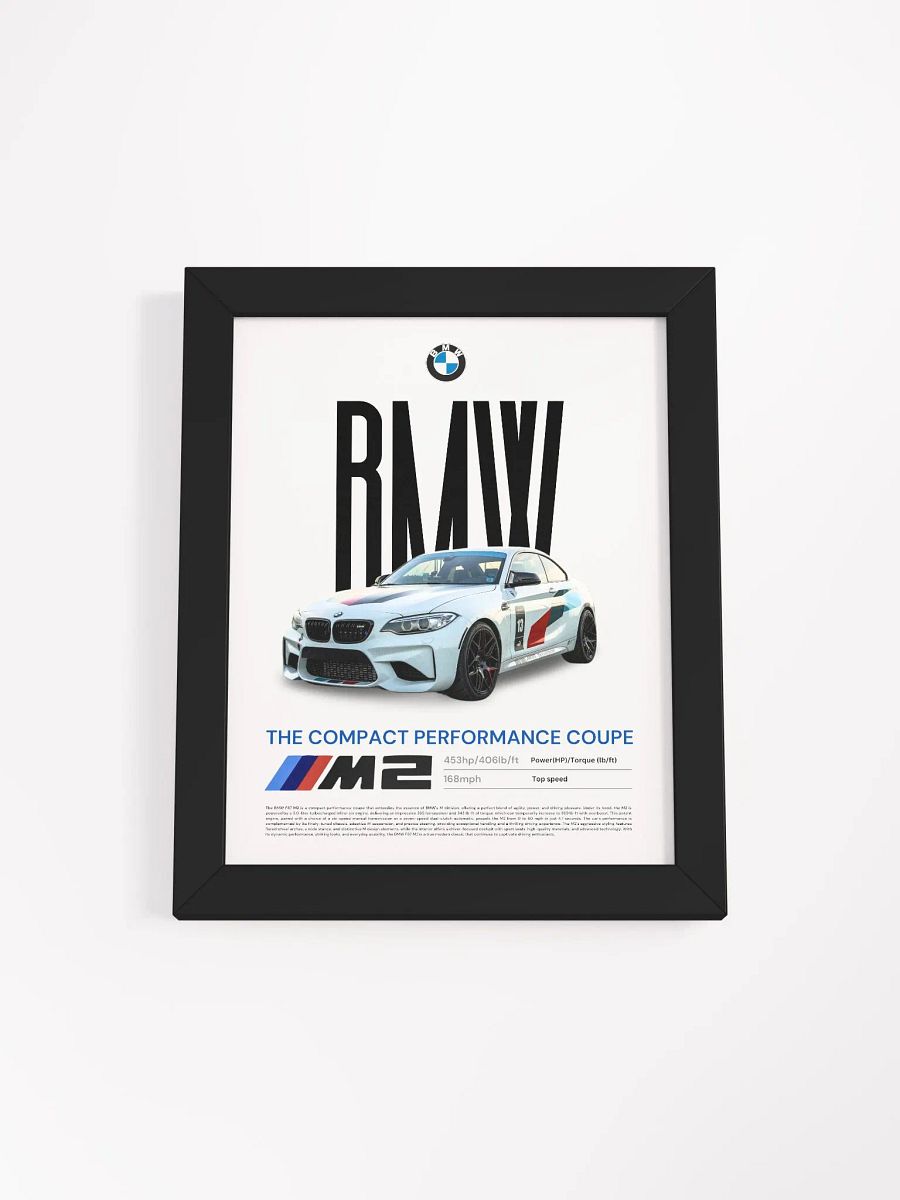 BMW F87 M2 FRAMED POSTER product image (1)