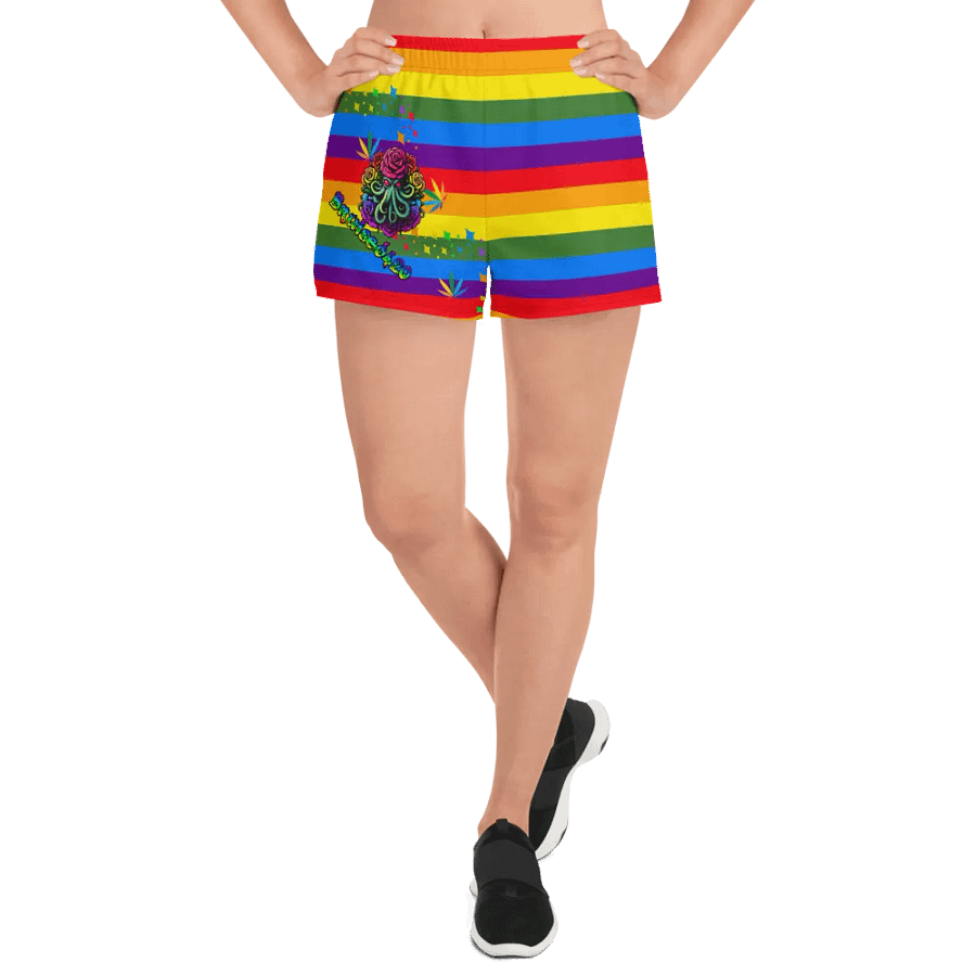 PRIDE Cthulhu Royalty Women's Athletic Short Shorts product image (9)