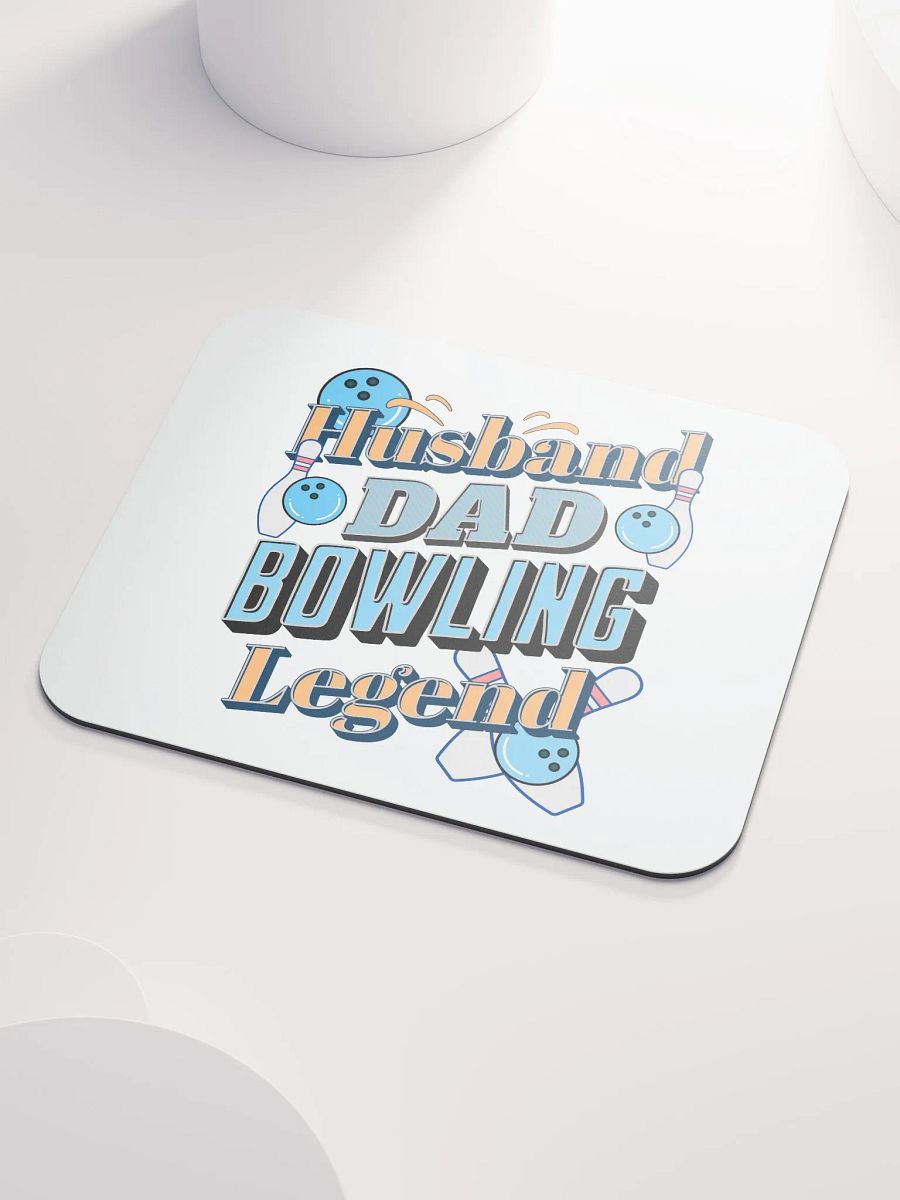 Husband Dad Bowling Legend Mouse Pad product image (3)