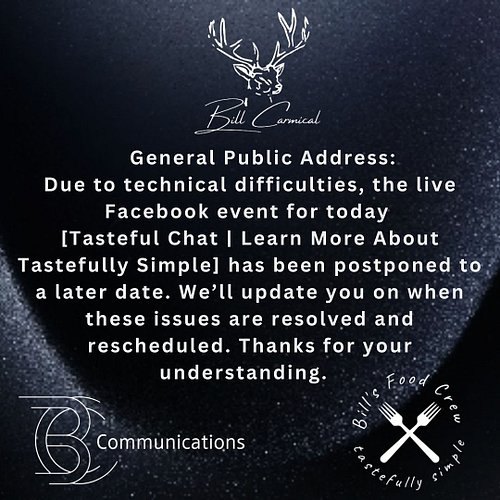 Thanks for your continued support with @billstastefullysimplefoodcrew ❤️