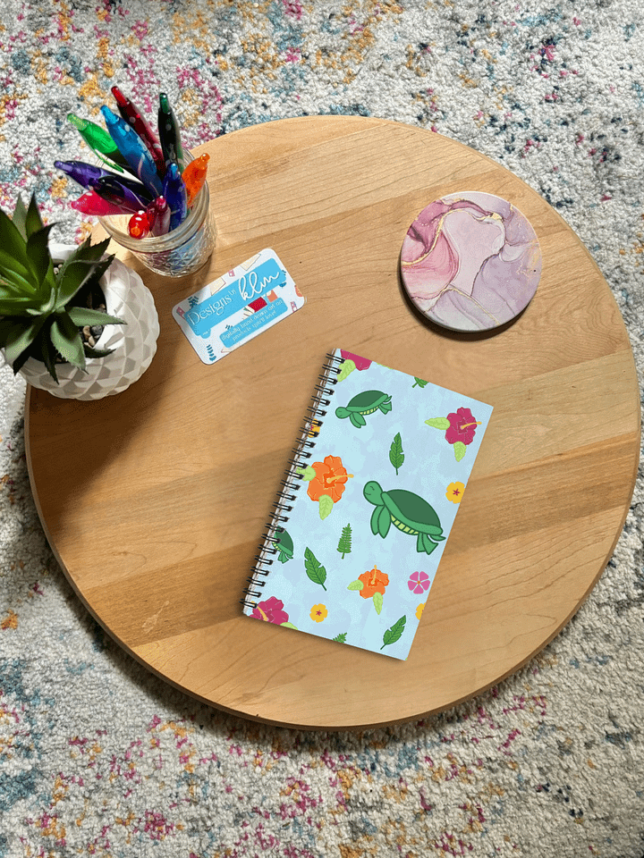 Tropical Turtle Pattern Spiral Journal product image (1)