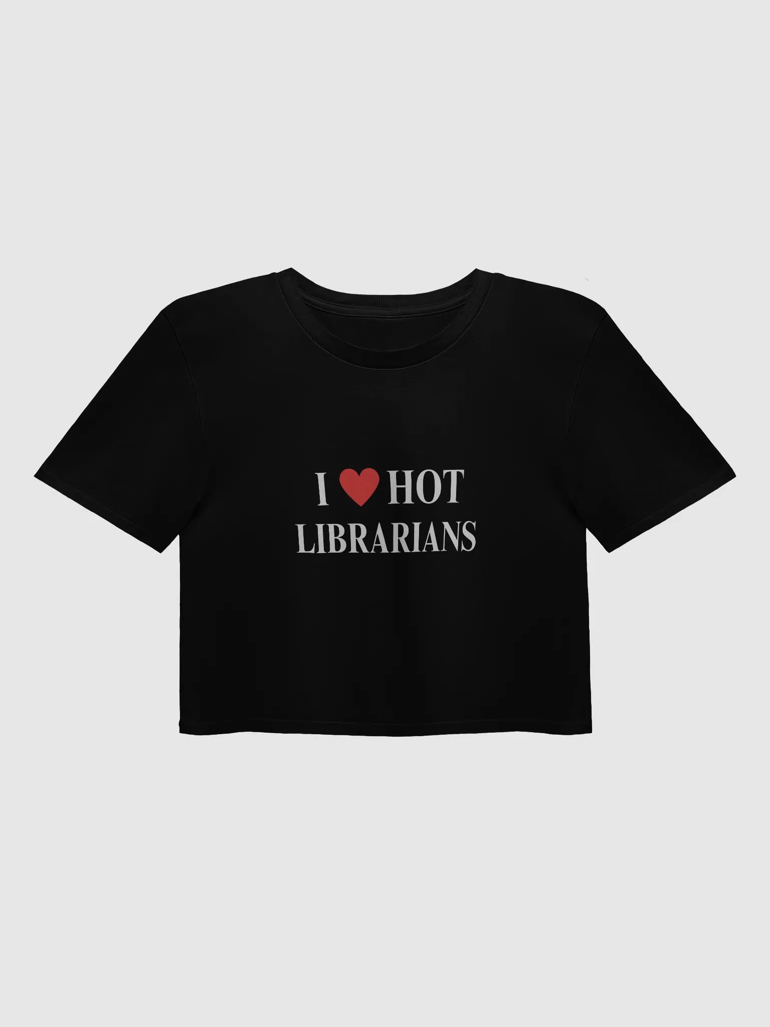 I HEART HOT LIBRARIANS CROP - BLACK product image (1)