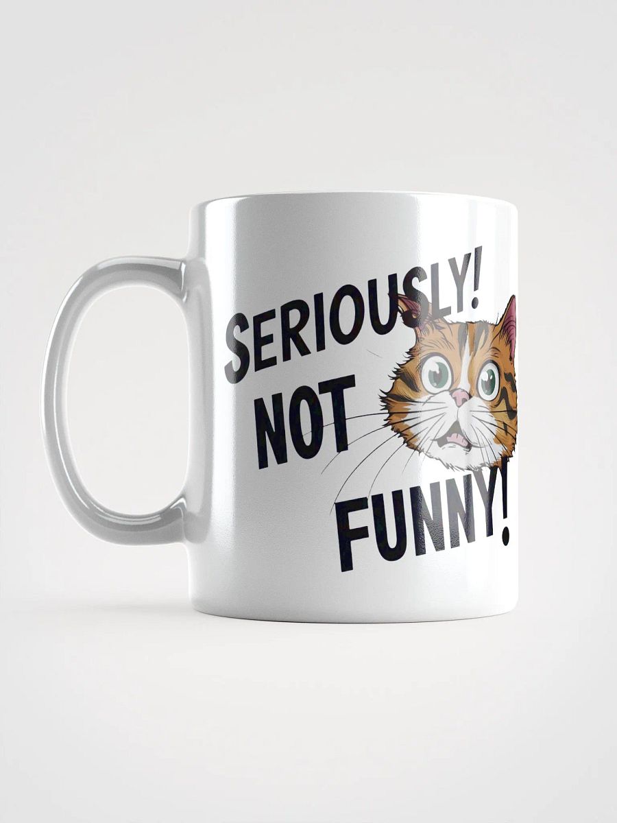 Seriously! Not Funny! - Indignant Cat Face Ceramic Mug - Funny Cat Lover Drinkware product image (6)