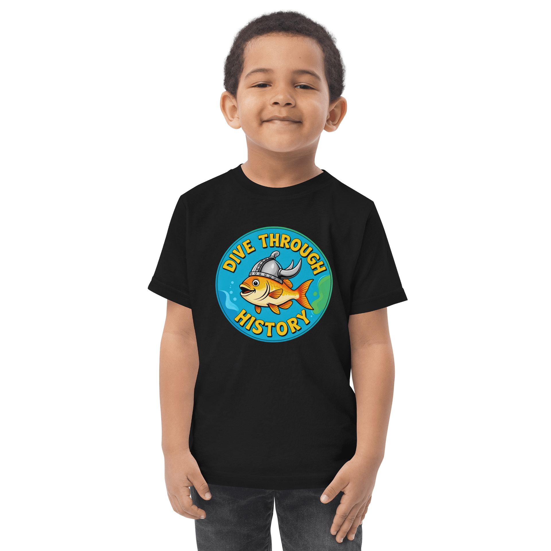 "Dive Through History" Viking Fish Toddler T-Shirt product image (1)
