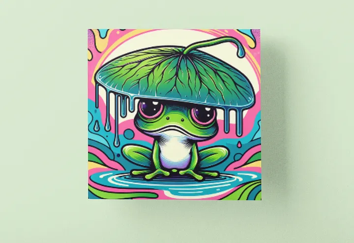 Colorfull Retro Frog Poster in Five Sizes product image (2)