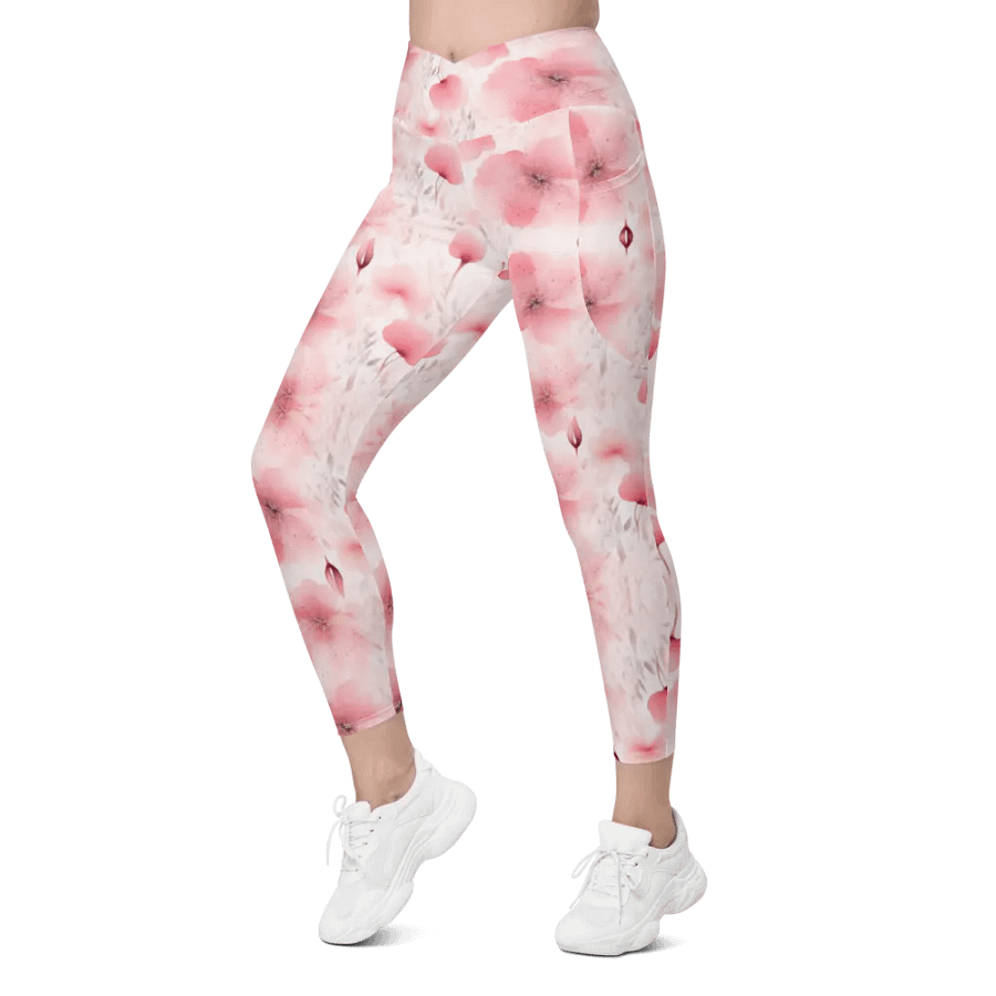 Floral Bliss Crossover Leggings with Sun Protection product image (6)