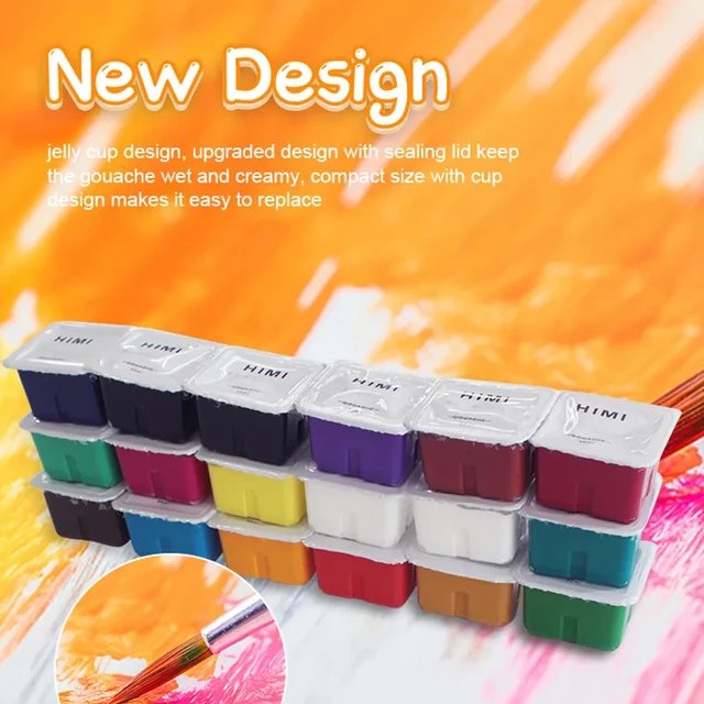HIMI Gouache Paint Set: Gouache Artist Watercolor Paints & Palette Painting Art product image (8)