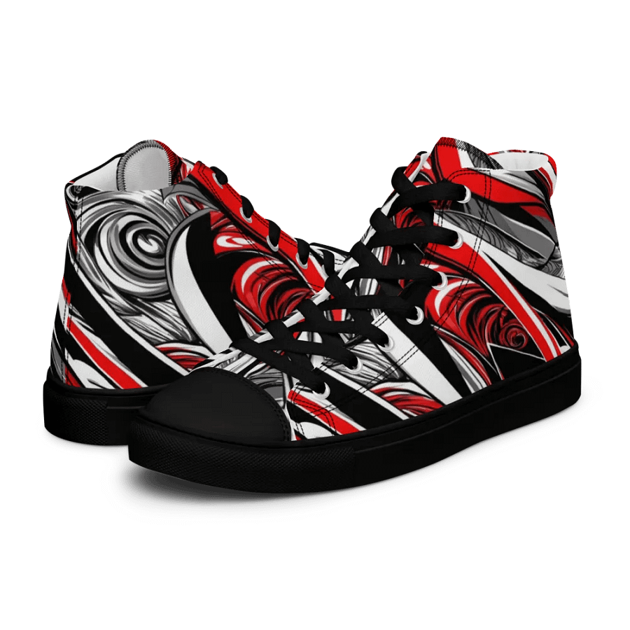 Red White Black Graffiti Design _ Calceonova Streetwear _ Woman High-Top Sneakers product image (11)