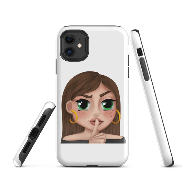 LitGirl Shush White iPhone Case product image (1)
