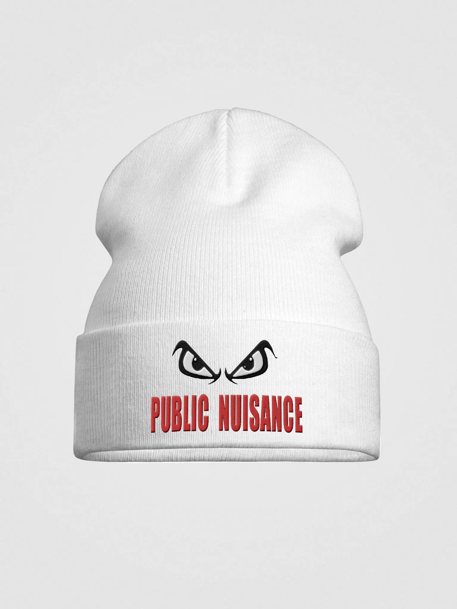 Public Nuisance Red Letter Embroidered Beanie product image (1)