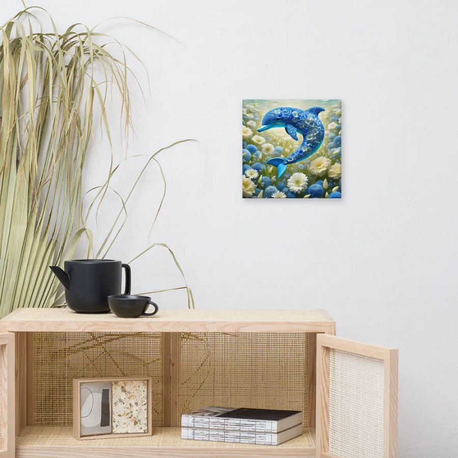 Flower Dolphin Wall Art product image (10)