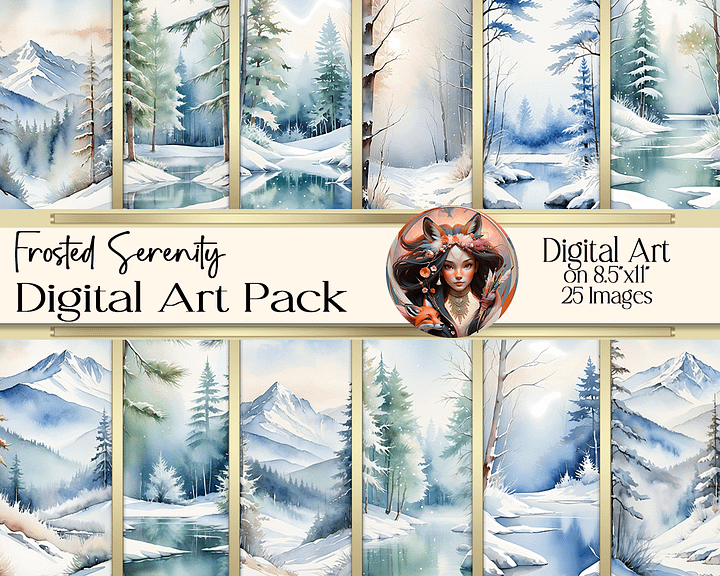 Frosted Serenity Digital Art Collection product image (1)