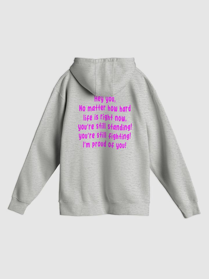 Hey you female hoodie Heather grey product image (2)