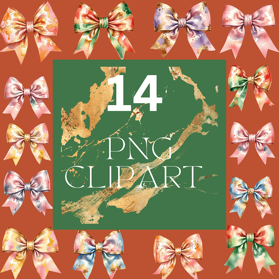 Watercolor Bow Tie Clipart Bundle product image (4)