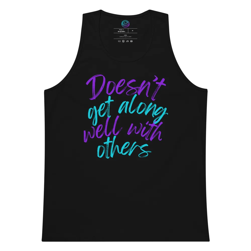 Cinnaschick Doesn't Get Along Men's Tank product image (23)