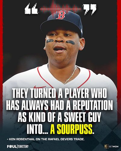 The Red Sox turned Devers into a SOURPUSS.