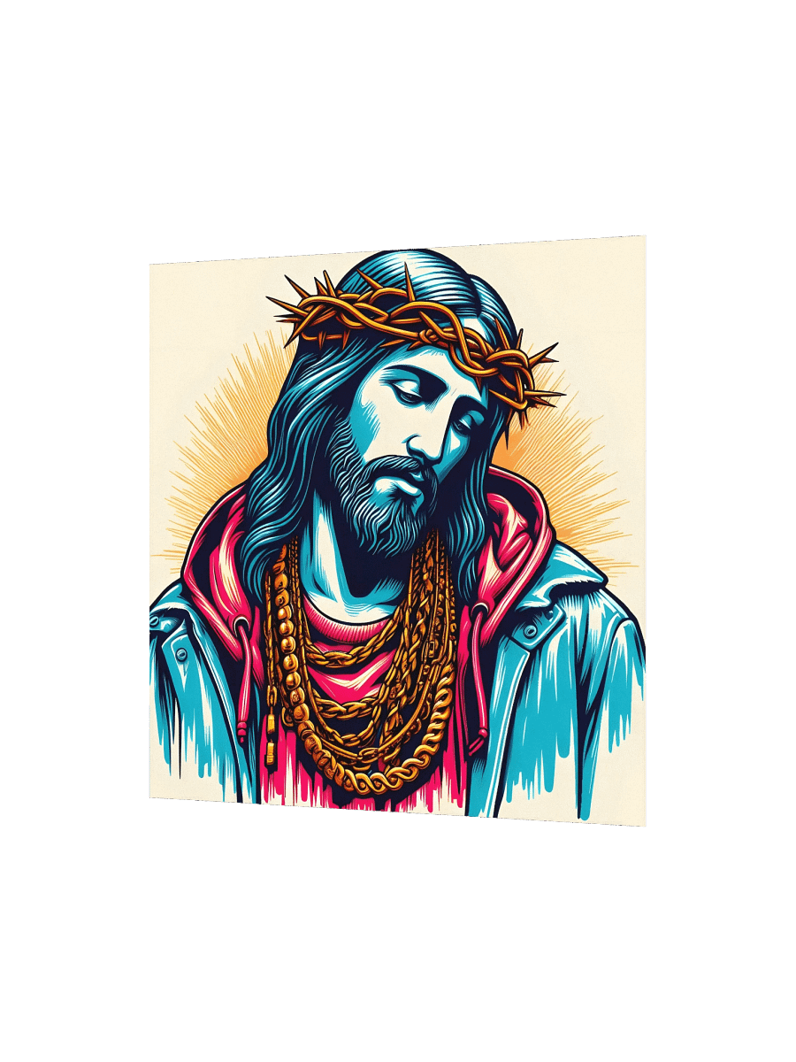 Urban King: Jesus Christ Streetwear Christ Art Print | Modern Hip-Hop Wall Art product image (2)