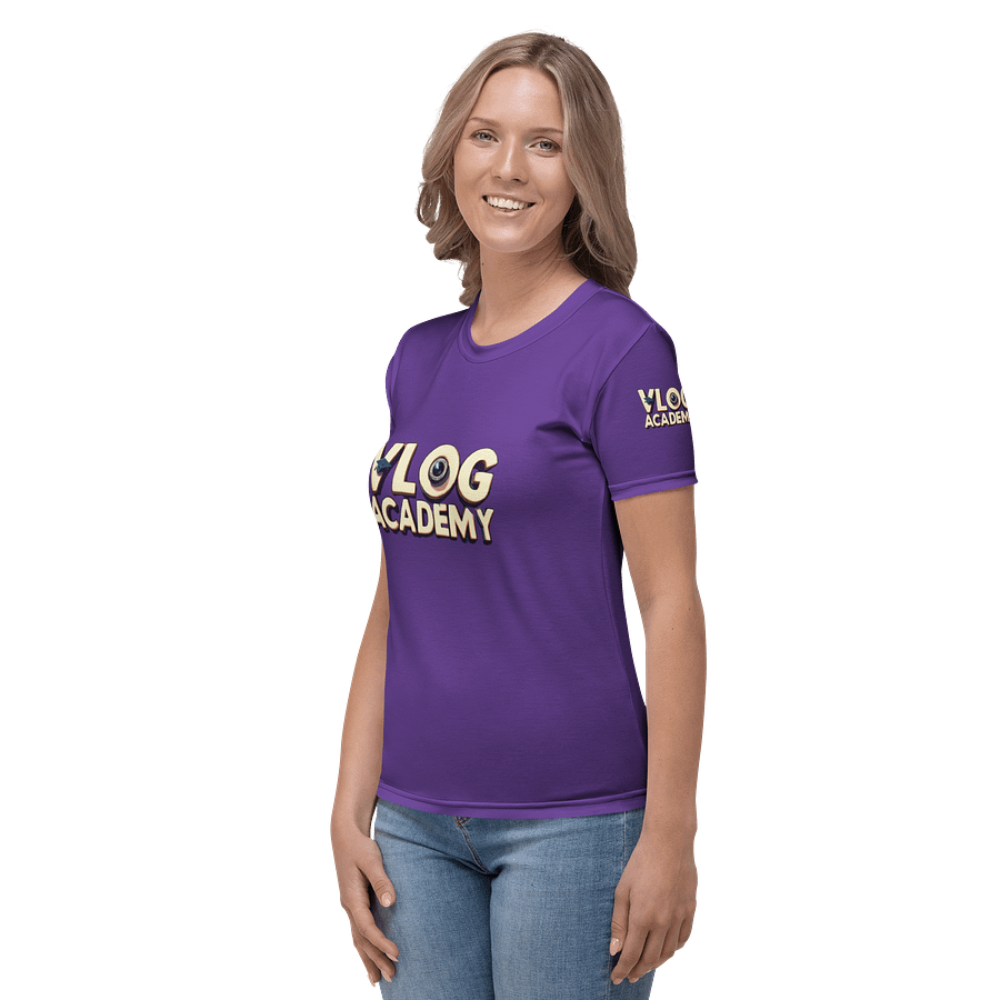 Vlog Academy All-Over Print Women's Crew Neck T-Shirt product image (3)