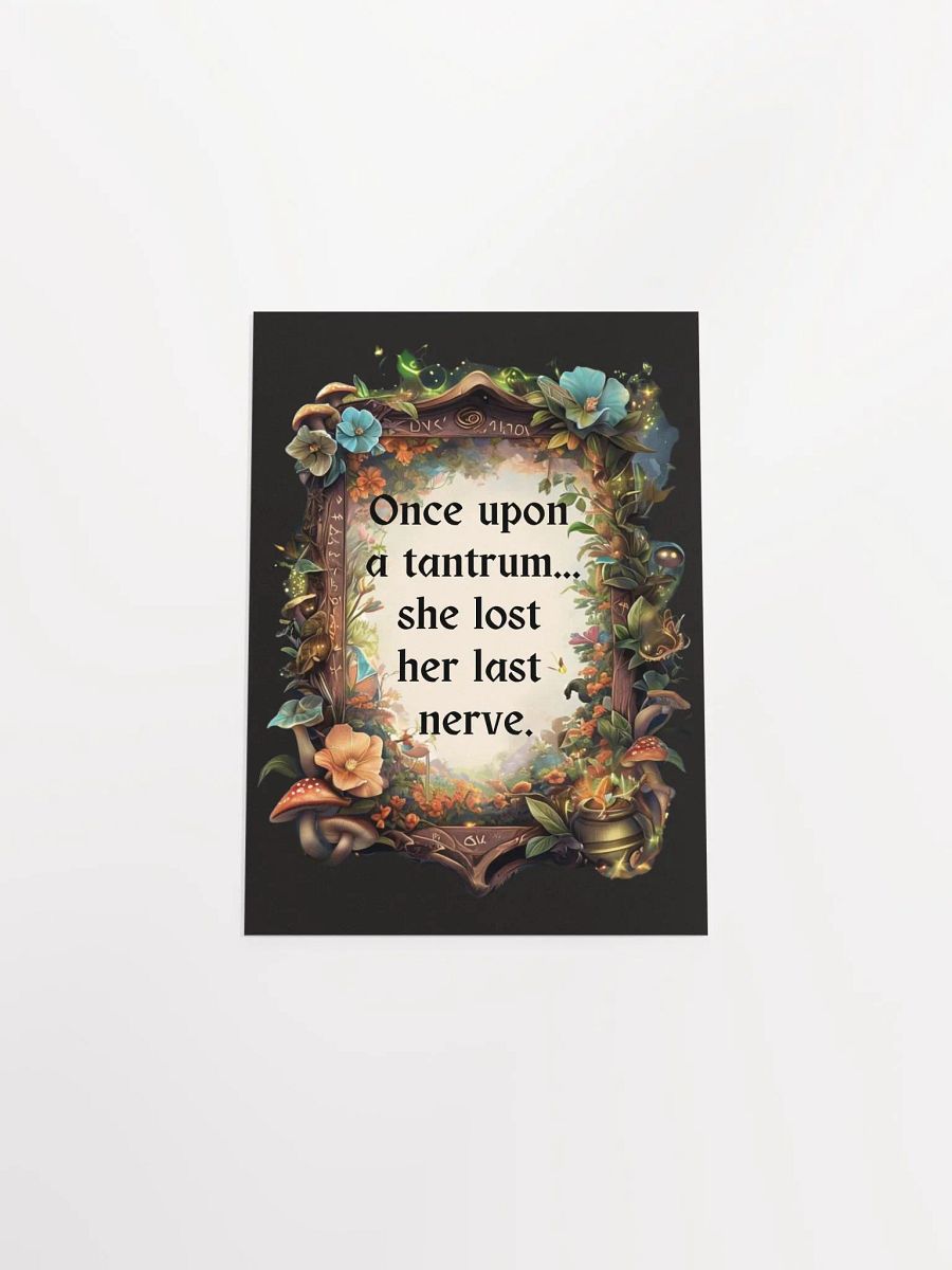 Funny Mom Wall Art – ‘Once Upon A Tantrum’ Parenting Humor Print product image (56)
