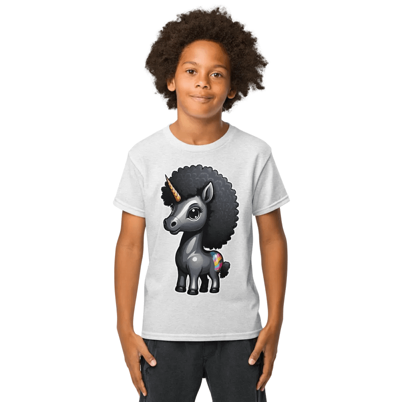 Black Unicorn Youth Sports Tee