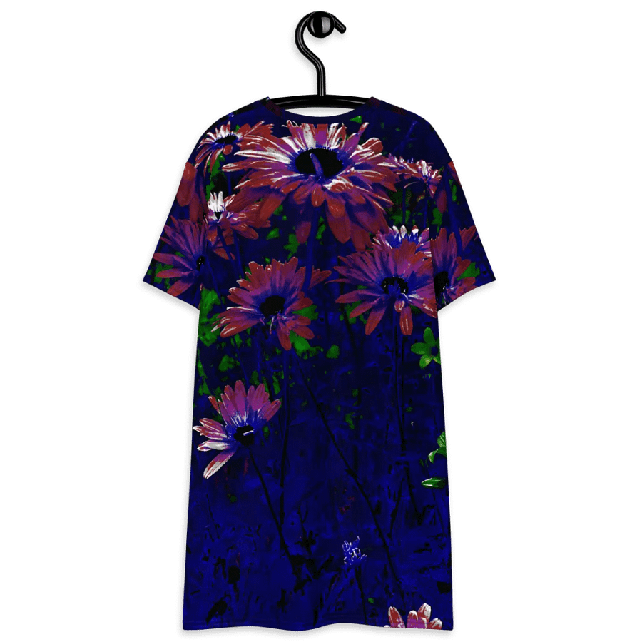 Abstract Daisy Flowers in the Garden Women's T Shirt Dress product image (9)