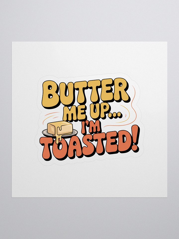 Whimsical Butter Me Up Kiss Cut Stickers product image (1)