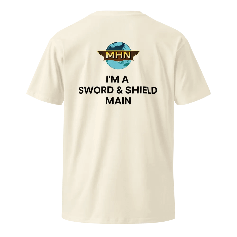 I'm A Sword And Shield Main MHN Emblem Unisex T-Shirt White/Natural product image (2)