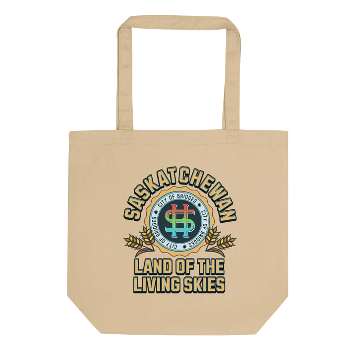 Saskatchewan Land Of The Living Skies Circular Logo Eco Tote product image (1)