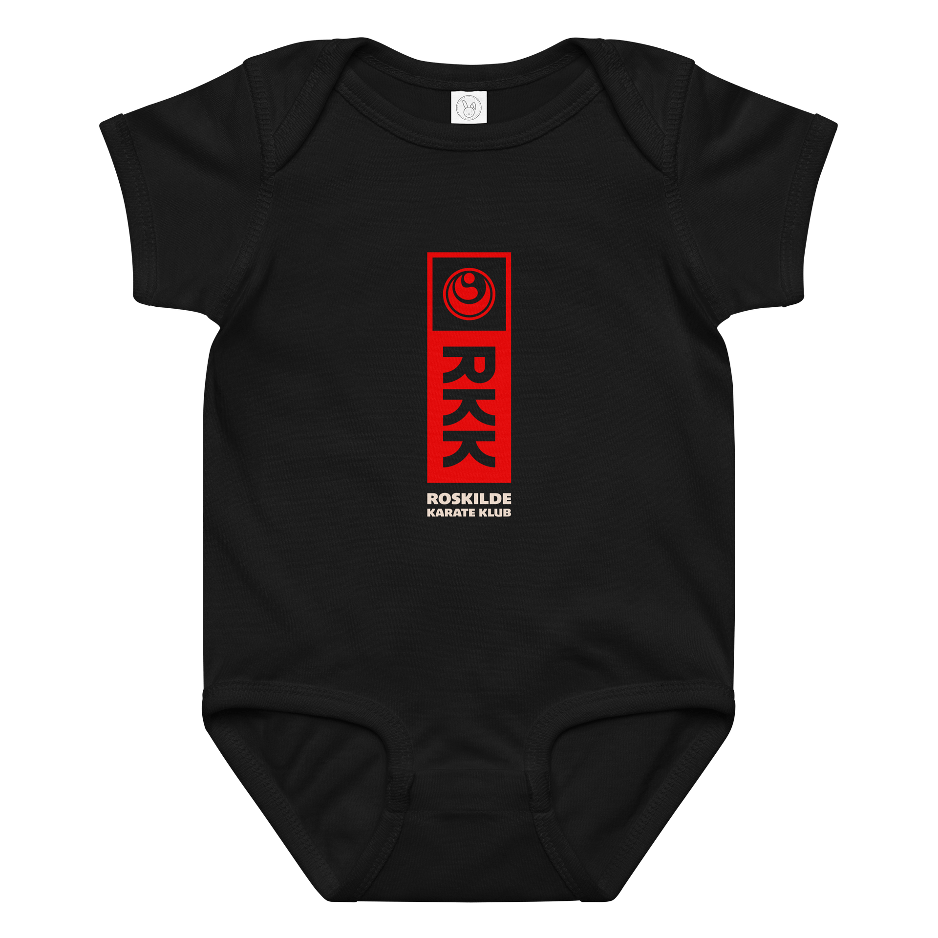 Black Baby Jersey Bodysuit, 100% Cotton product image (1)