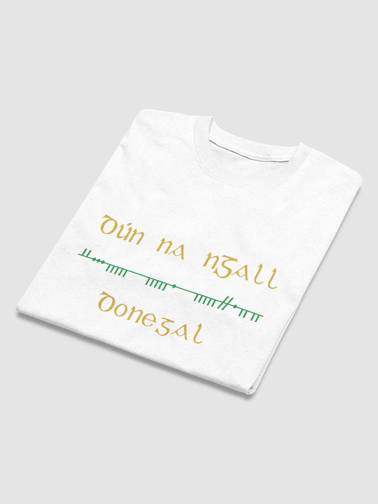 Donegal/Dún na nGall, Scholastic style Ogham printed T-shirt product image (6)