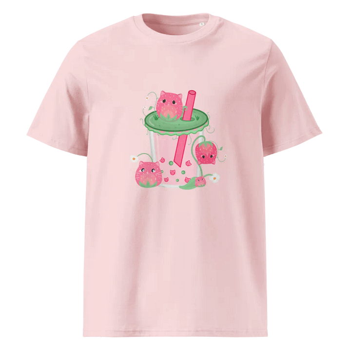 Strawberry Cat Boba Tea Shirt product image (1)