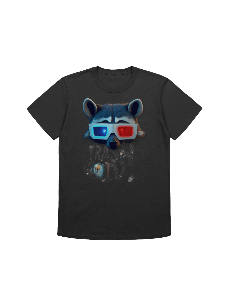 Trash TV Raccoon 3D Glasses T-Shirt product image (1)