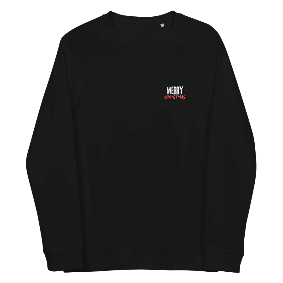 Merry Christmas Organic Comfort Raglan Sweatshirt product image (6)