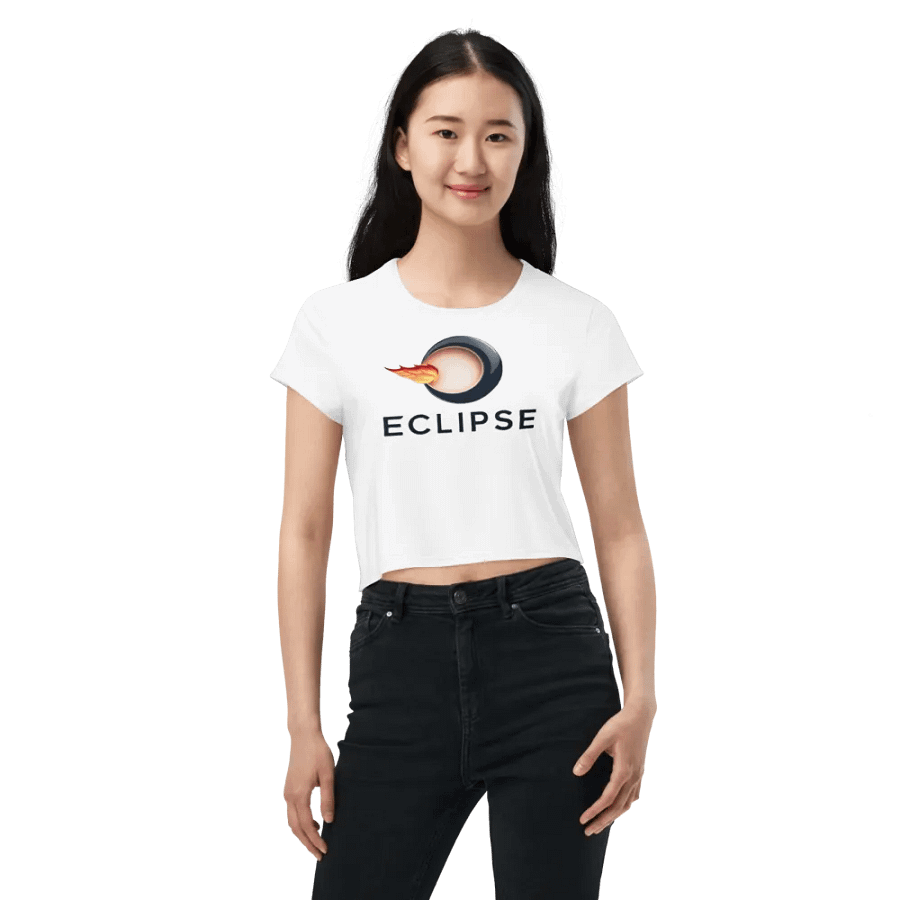 Eclipse Women's Crop Tee - Celestial White Design product image (7)
