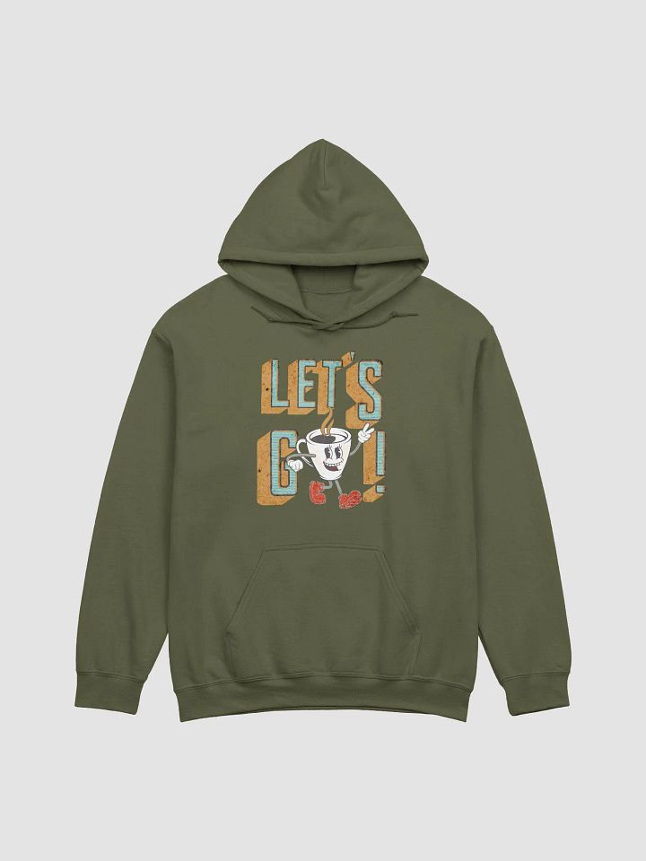 Lets Go Coffee Mascot Animated Classic Hoodie product image (13)