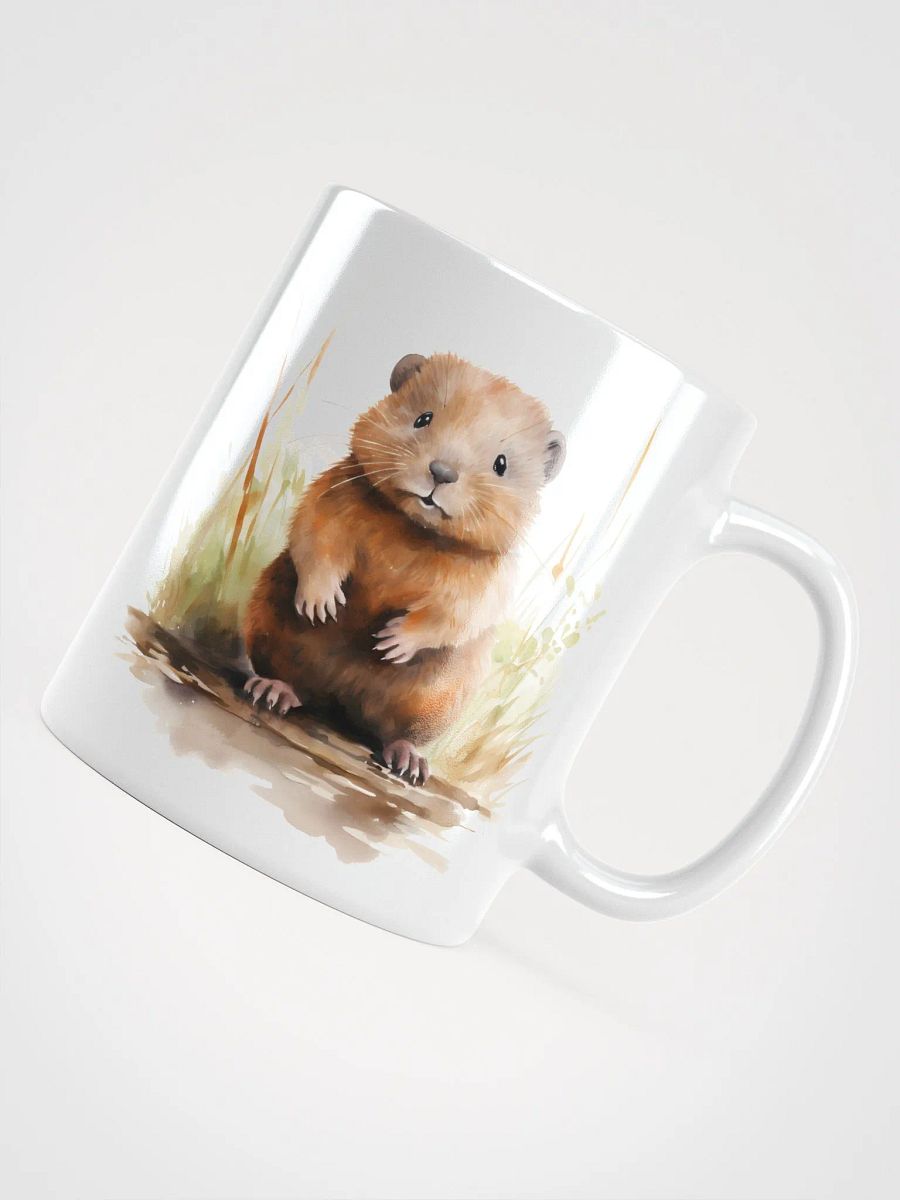 Beaver Baby White Glossy Mug product image (4)