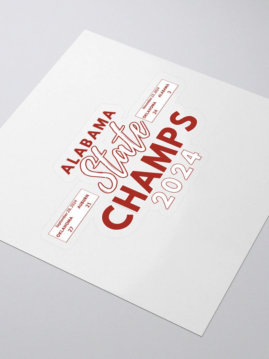 Alabama State Champs 2024 Kiss Cut Stickers product image (3)