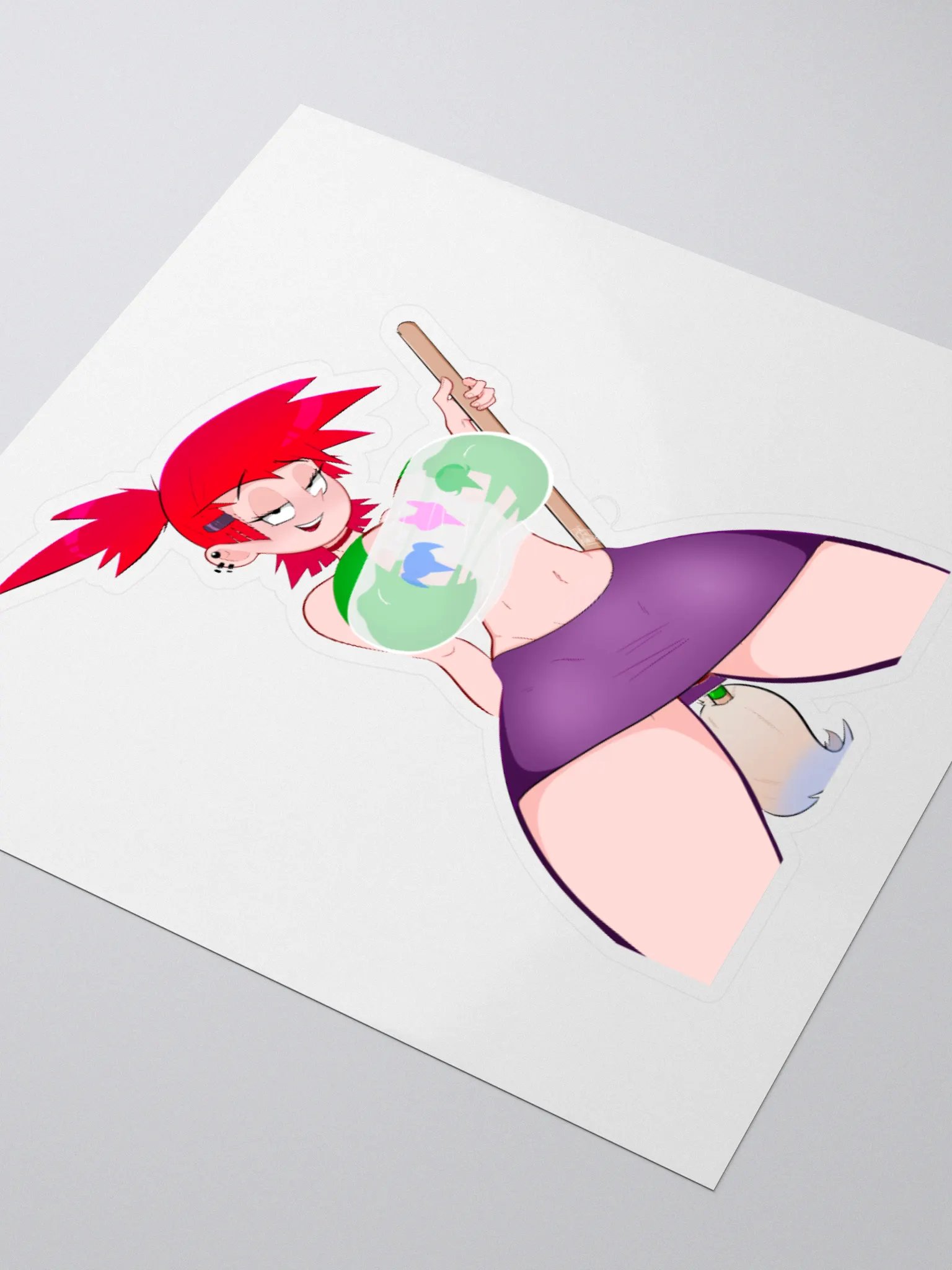 Red Haird Janitor Sticker product image (8)