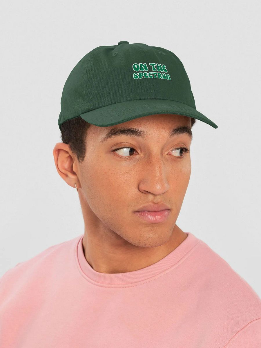 ON THE SPECTRUM (green) groovy lined design embroidered classic dad hat product image (46)