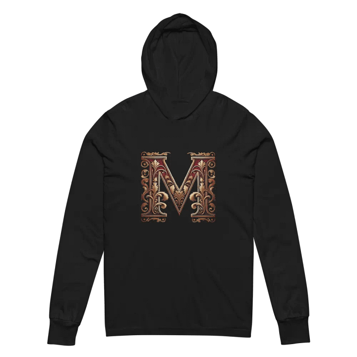 Elegant Floral Letter 'M' Hooded Tee product image (2)